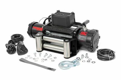 Rough Country Suspension Systems - Rough Country 9500lb 12V Electric Pro Series Winch w/ Steel Cable; PRO9500
