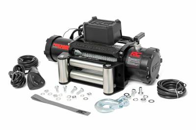Rough Country Suspension Systems - Rough Country 12000lb 12V Electric Pro Series Winch w/ Steel Cable; PRO12000