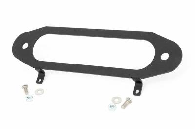 Rough Country Suspension Systems - Rough Country Hawse Fairlead License Plate Mount Bracket-Black; RS138