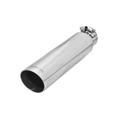 Flowmaster - Flowmaster 15372 Exhaust Pipe Tip Angle Cut Polished Stainless Steel