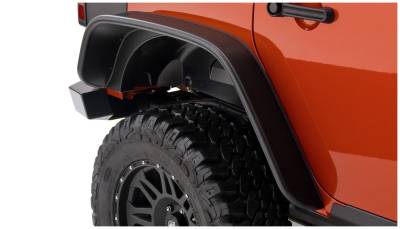Bushwacker - Bushwacker Flat Style Rear Fender Flares-Black, for Jeep JK; 10050-07