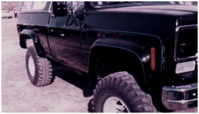Bushwacker - Bushwacker Cut-Out Style Rear Fender Flares-Black, GM C/K Trucks; 40004-11