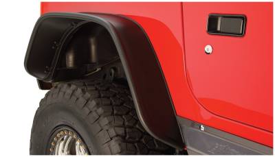 Bushwacker - Bushwacker Flat Style Rear Fender Flares-Black, for Jeep TJ; 10056-07
