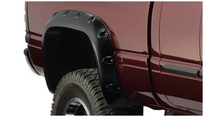 Bushwacker - Bushwacker Pocket Style Rear Fender Flares-Black, for Dodge Ram; 50030-02