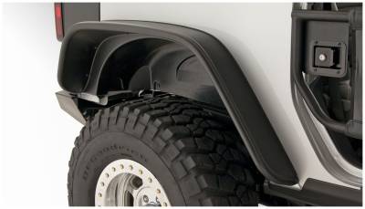 Bushwacker - Bushwacker Flat Style Rear Fender Flares-Black, for Jeep JK; 10052-07