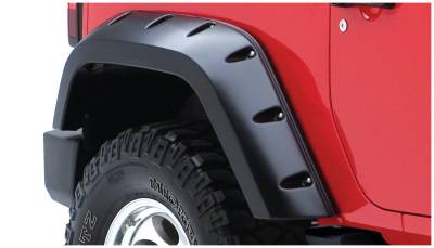 Bushwacker - Bushwacker Max Pocket Style Rear Fender Flares-Black, for Jeep JK; 10046-02