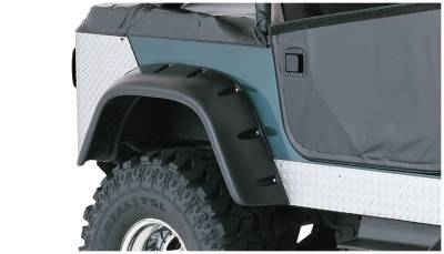 Bushwacker - Bushwacker Cut-Out Style Rear Fender Flares-Black, for Jeep CJ; 10060-07