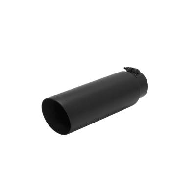 Flowmaster - Flowmaster 15398B Exhaust Pipe Tip Angle Cut Stainless Steel Black