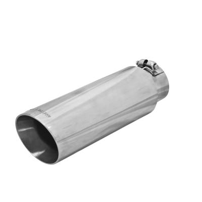 Flowmaster - Flowmaster 15398 Exhaust Pipe Tip Angle Cut Polished Stainless Steel