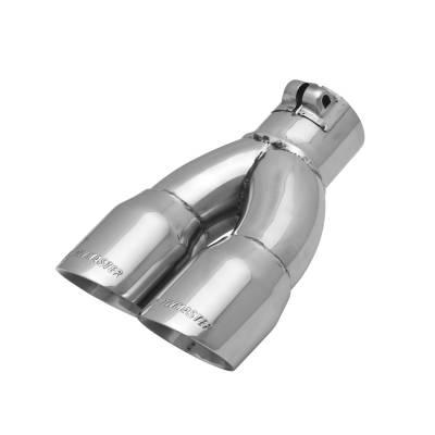 Flowmaster - Flowmaster 15390 Exhaust Pipe Tip Dual Angle Cut Polished Stainless Steel