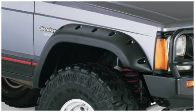 Bushwacker - Bushwacker Cut-Out Style Front Fender Flares-Black, for Jeep XJ; 10035-07