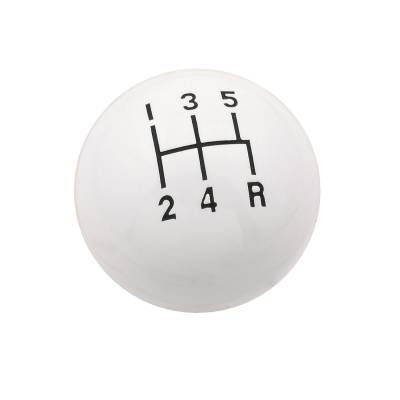Mr Gasket - Mr Gasket 9619 Shift Knob Universal 5 Speed White 3/8" - 16 UNC Thread
