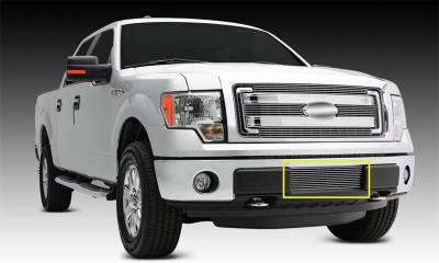 T-Rex Grilles - T-Rex Horizontal Bar Billet Aluminum Bumper Polished Grille Insert 25569