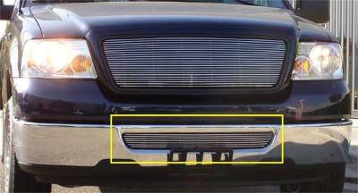 T-Rex Grilles - T-Rex Horizontal Bar Billet Aluminum Bumper Polished Grille Insert 25555