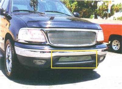 T-Rex Grilles - T-Rex Horizontal Bar Billet Aluminum Bumper Polished Grille Insert 25581