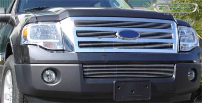 T-Rex Grilles - T-Rex Bolt-On Horizontal Bar Billet Aluminum Polished Grille Insert 21594