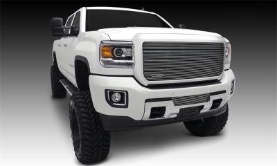 T-Rex Grilles - T-Rex Horizontal Bar Billet Aluminum Bumper Polished Grille Insert 25211