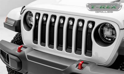 T-Rex Grilles - T-Rex Torch Series Woven Mesh Grille Insert w/LEDs Black 6314941