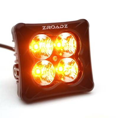 ZROADZ - ZROADZ Z30BC12W-D3A 3" LED Light Pod G2 Series Amber Flood Beam 1 Piece