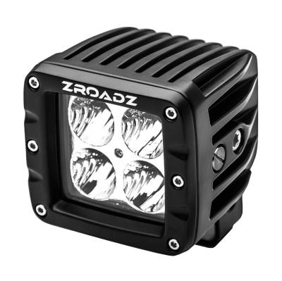 ZROADZ - ZROADZ Z30BC14W20S 3" Square Cube LED Spot Beam Pod Lights Black Pair