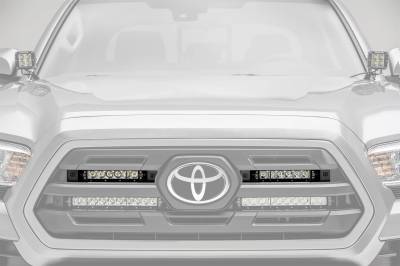 ZROADZ - ZROADZ Z419511-KIT 6" LED Light Bars Straight Slim OEM Grille for 18-23 Tacoma