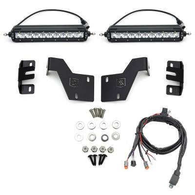 ZROADZ - ZROADZ Z415671-KIT 10" LED Light Bars Slim OEM Grille Kit for 17-19 Super Duty