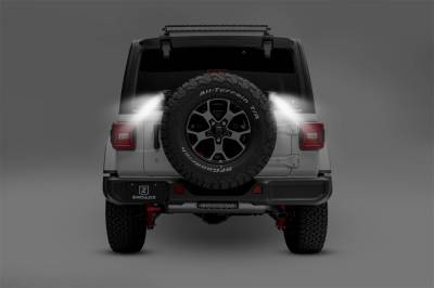 ZROADZ - ZROADZ Z394951-KIT 3" LED Pod Light Rear Tire Carrier for 18-25 Jeep Wrangler JL