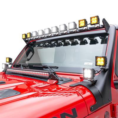 ZROADZ - ZROADZ Z934931-KIT4AW Front Roof LED Kit Fits 18-21 Gladiator Wrangler (JL)