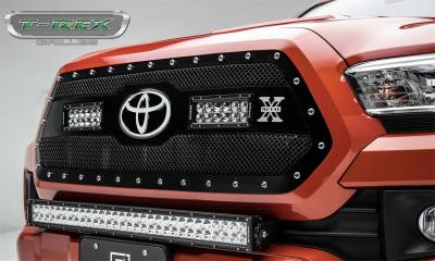 T-Rex Grilles - T-Rex Torch Series Woven Mesh Grille Insert w/LEDs Black 6319511