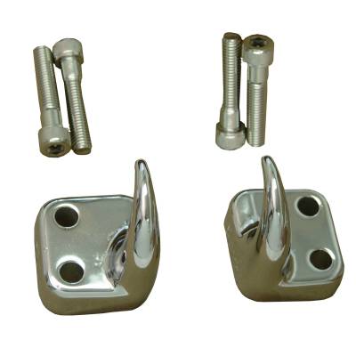 Rugged Ridge - Rugged Ridge 11303.01 Front Tow Hooks Chrome for Jeep Wrangler