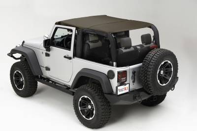 Rugged Ridge - Rugged Ridge 13590.36 Summer Brief Top Diamond Khaki for Wrangler JK;