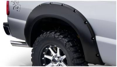 Bushwacker - Bushwacker Pocket Style Rear Fender Flares-Black, Super Duty; 20084-02