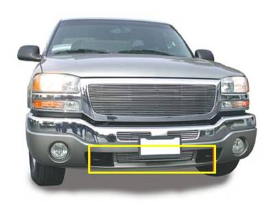 T-Rex Grilles - T-Rex Horizontal Bar Billet Aluminum Bumper Polished Grille Insert 25202