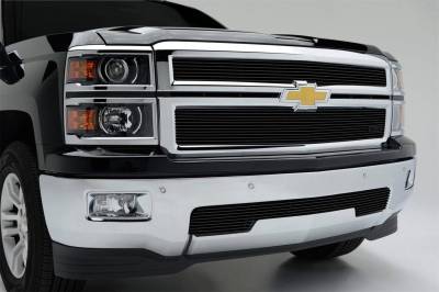 T-Rex Grilles - T-Rex 20121B Black 2PC Billet Grille Replacement 14-15 Chevy Silverado 1500