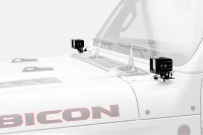 ZROADZ - ZROADZ Z364941-KIT2 3" LED Pod Lights A-Pillar for 18-25 Gladiator & Wrangler JL