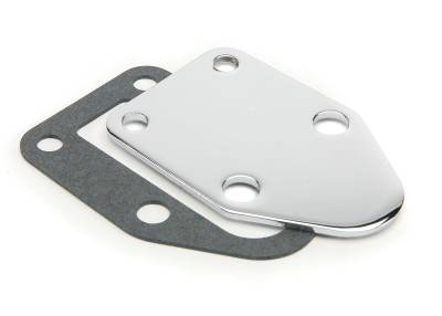 Mr Gasket - Mr. Gasket 1515 Fuel Pump Block-Off Plate Chrome Plated