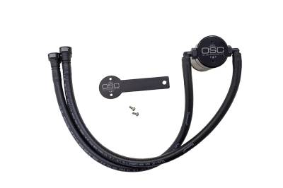 J&L Oil Separator Co - J&L Oil Separator 3.0 Driver Side Mounted Oil Separator-Black; 3081D-B