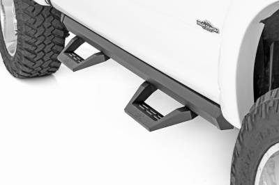 Rough Country Suspension Systems - Rough Country SRX2 Drop Step Nerf Bars-Black, for 19-24 Ram 1500 Crew; 31008A