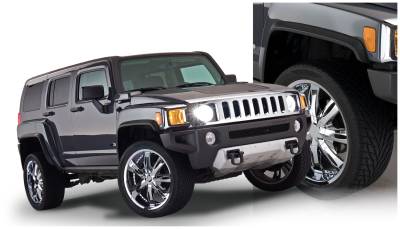 Bushwacker - Bushwacker OE Style Front/Rear Fender Flares-Black, Hummer H3; 150900-02