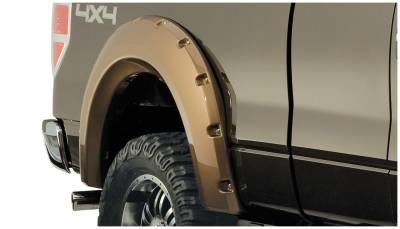 Bushwacker - Bushwacker Max Pocket Style Rear Fender Flares-Black, Ford F-150; 20072-02