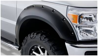 Bushwacker - Bushwacker Pocket Style Front Fender Flares-Black, Super Duty; 20083-02