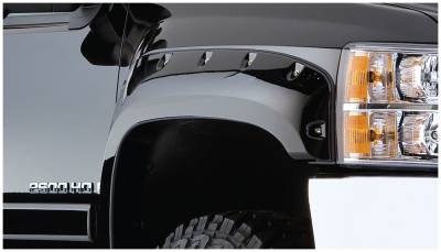 Bushwacker - Bushwacker Cut-Out Style Front Fender Flares-Black, Silverado; 40097-02