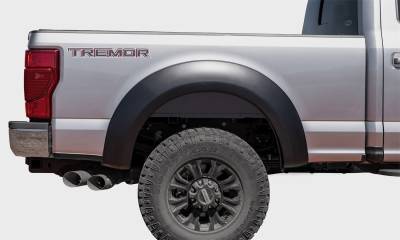 Bushwacker - Bushwacker Extend-a-Fender Rear Fender Flares-Black, Super Duty; 20076-02