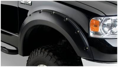 Bushwacker - Bushwacker Pocket Style Front Fender Flares-Black, Ford F-150; 20053-02