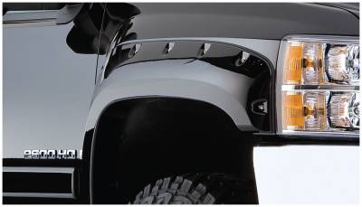 Bushwacker - Bushwacker Cut-Out Style Front/Rear Fender Flares-Black, Silverado; 40950-02