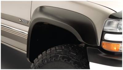 Bushwacker - Bushwacker Extend-a-Fender Front Fender Flares-Black, Silverado; 40103-02