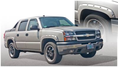 Bushwacker - Bushwacker Pocket Style Front/Rear Fender Flares-Black, Avalanche; 40948-02