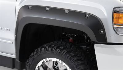 Bushwacker - Bushwacker Pocket Style Front Fender Flares-Black, GMC Sierra; 40133-02