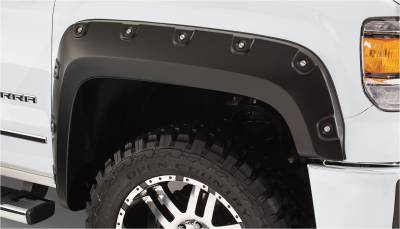 Bushwacker - Bushwacker Boss Pocket Style Front Fender Flares-Black, GMC Sierra; 40083-02