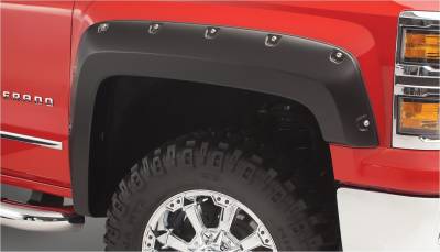 Bushwacker - Bushwacker Pocket Style Front Fender Flares-Black, Silverado; 40119-02